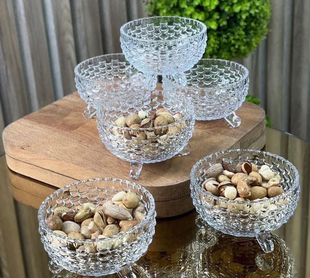 Glass Pudding Dessert Bowl Set of 7