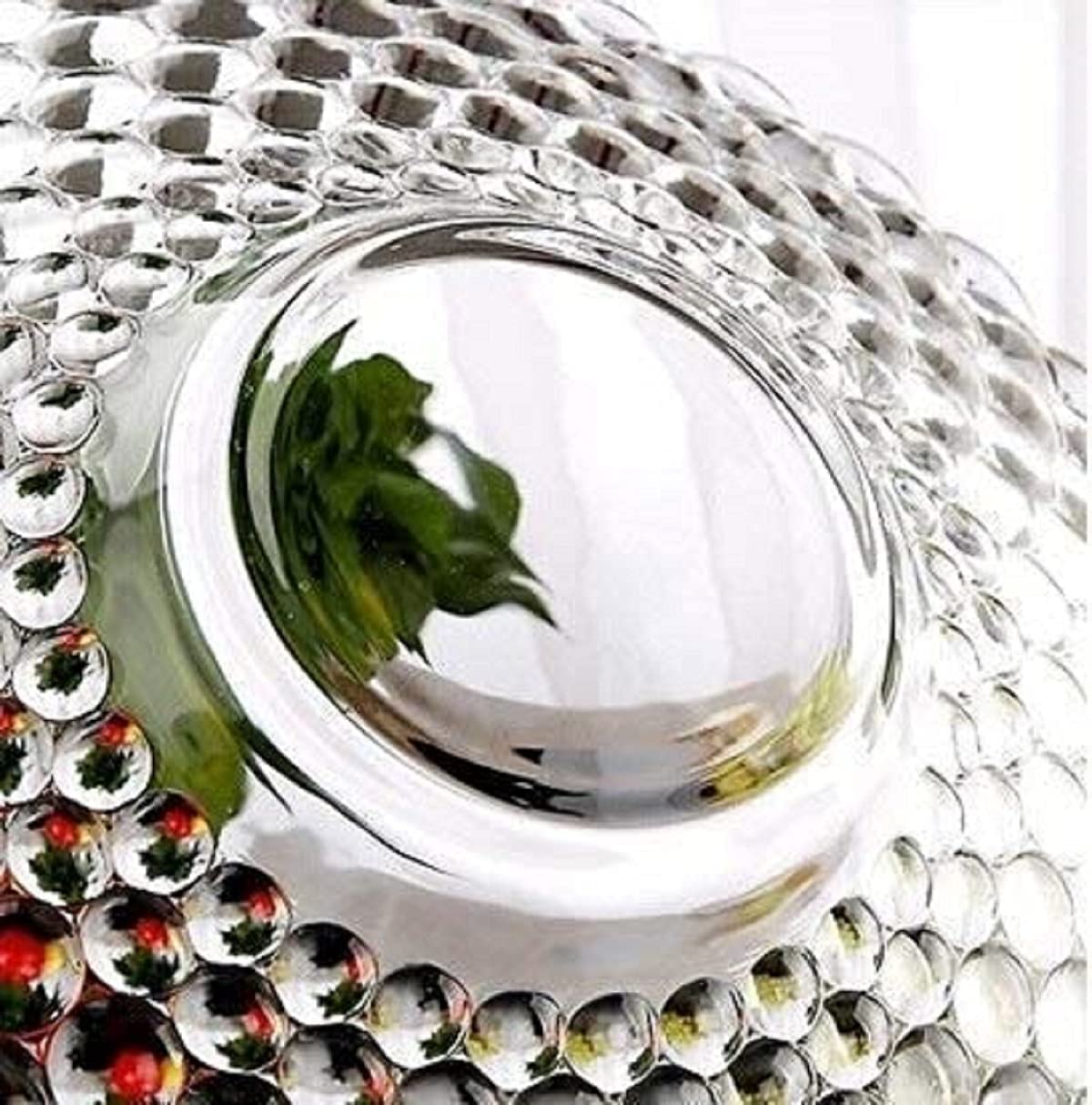 Bubble Glass Fruit Plate 9.5 Inch
