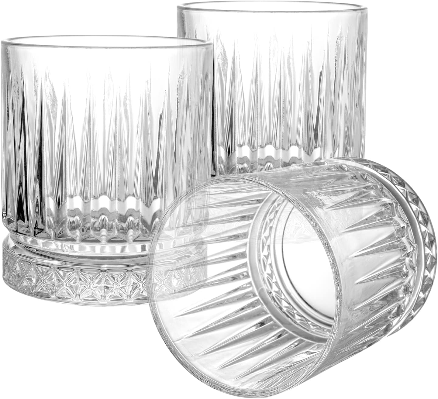 Crystal Striped Whiskey Tumbler 335ml Set of 6
