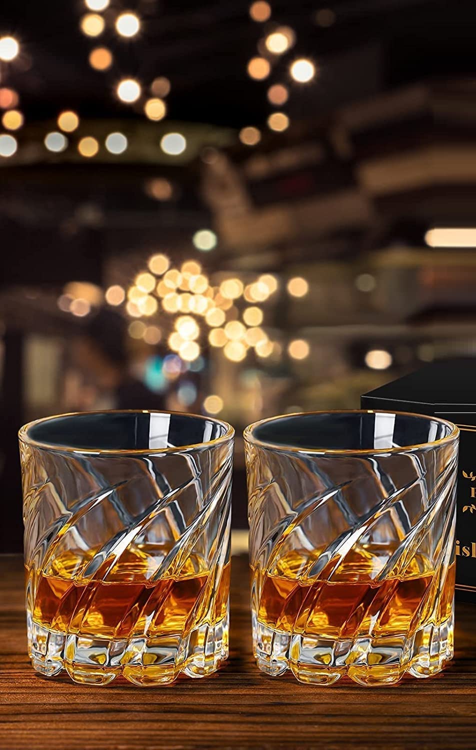 Spinning Wave Cut Glass 280ml Set of 6