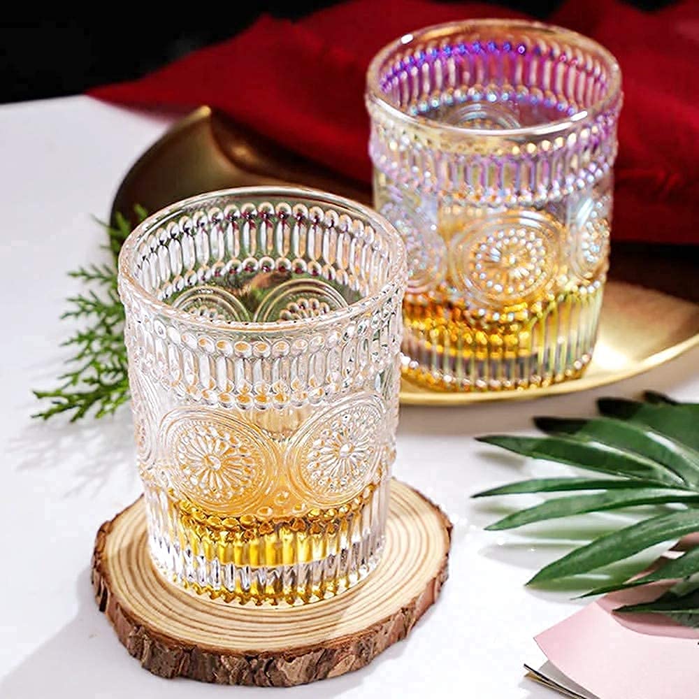 Embossed Whiskey Glass 340ml Set of 6