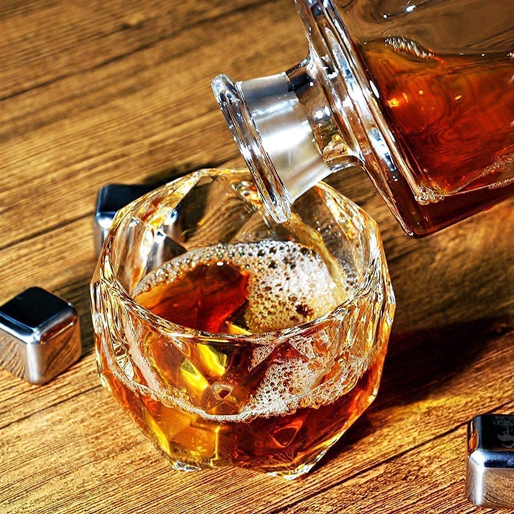Diamond Shaped Whiskey Glass 340ml Set of 6