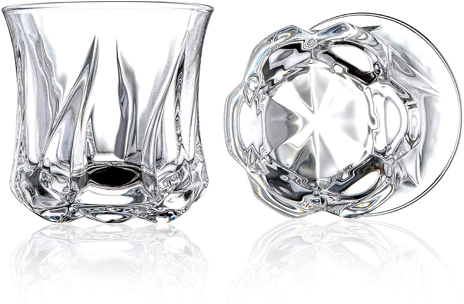 Twisted Rock Style Whiskey Glass 250ml Set of 6