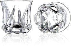 Twisted Rock Style Whiskey Glass 250ml Set of 6