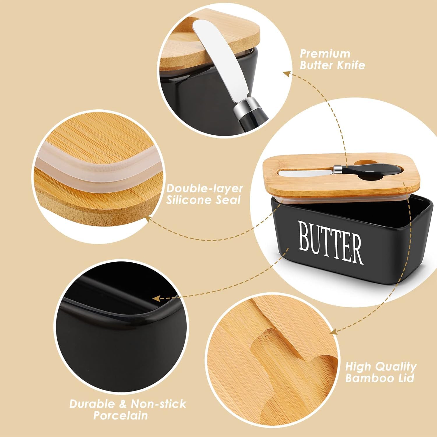 Porcelain Butter Box 650ml
