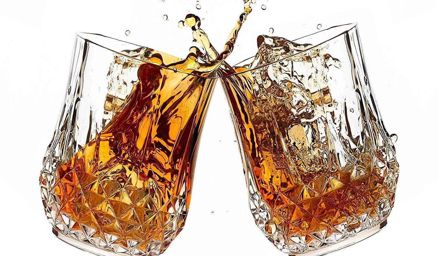 Diamond Crystal Cut Whiskey Glass 220ml Set of 6