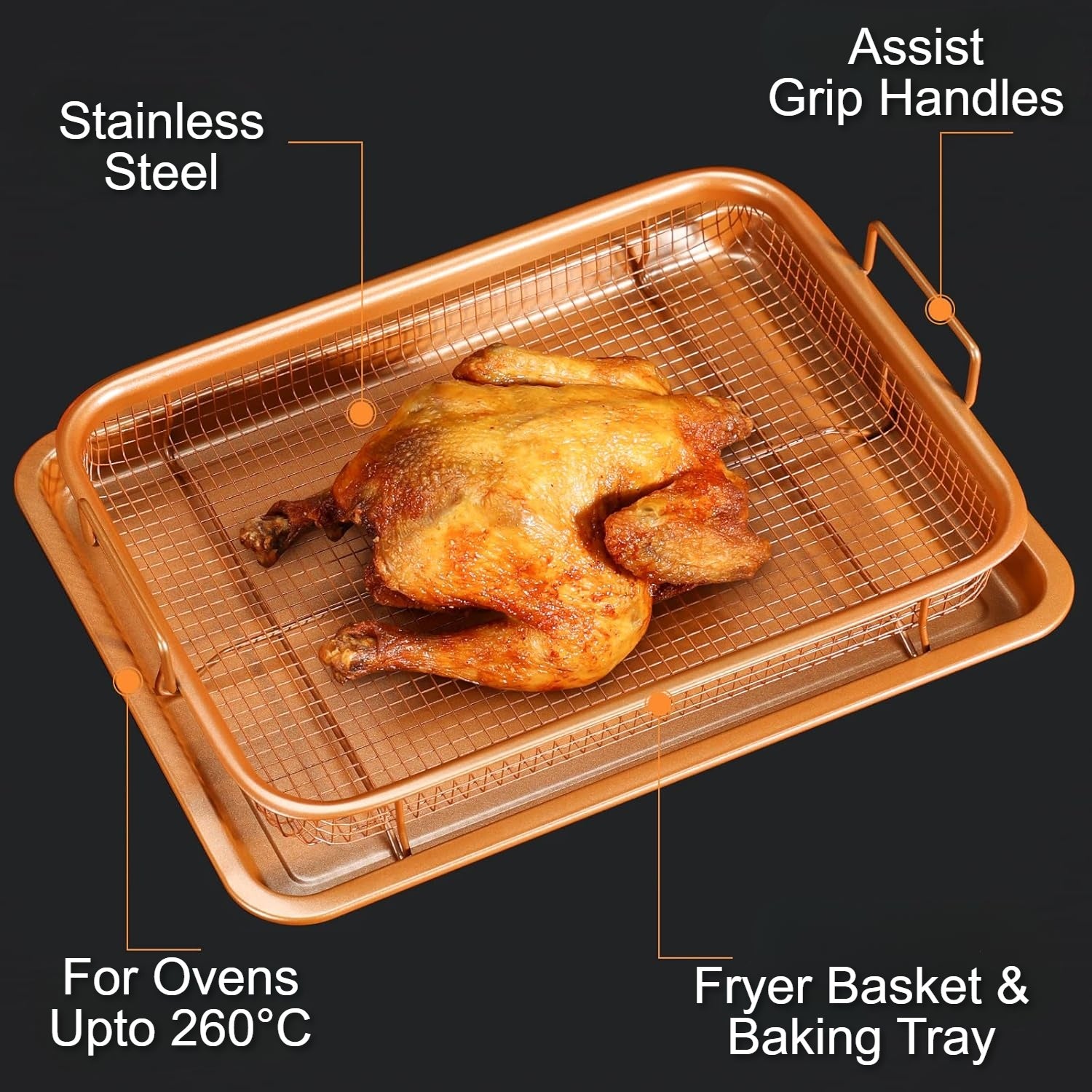 Air Fryer Basket & Tray for Oven