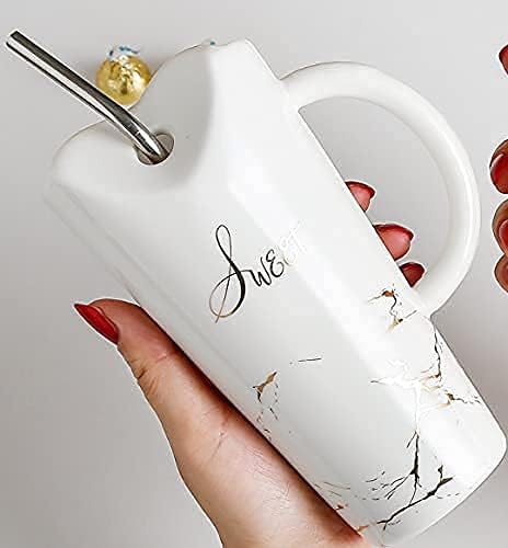 Ceramic Mug With Stainless Steel Straw 450ml