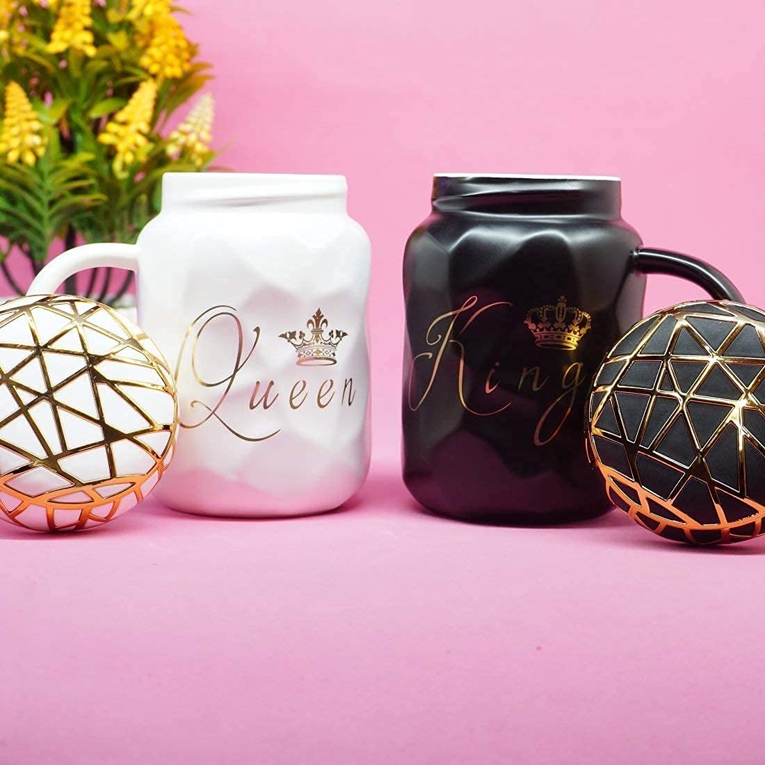 Crumple Ceramic Mug With Lid
