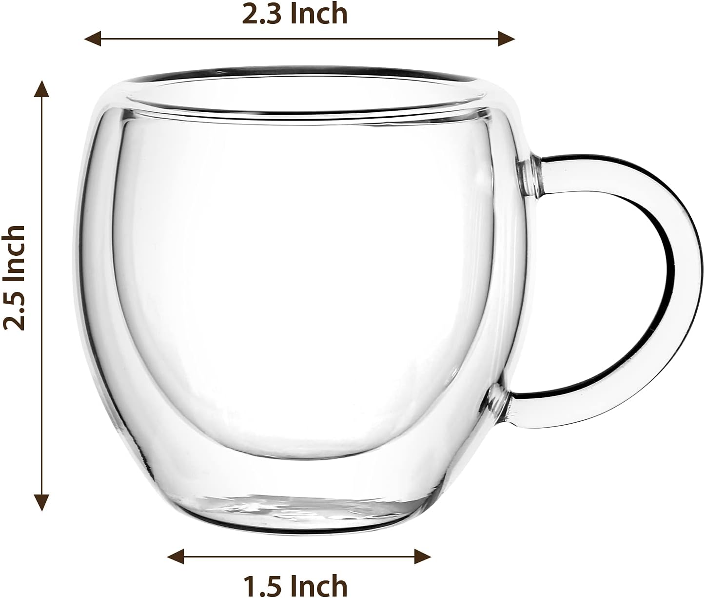 Double Wall Glass Cup 80ml