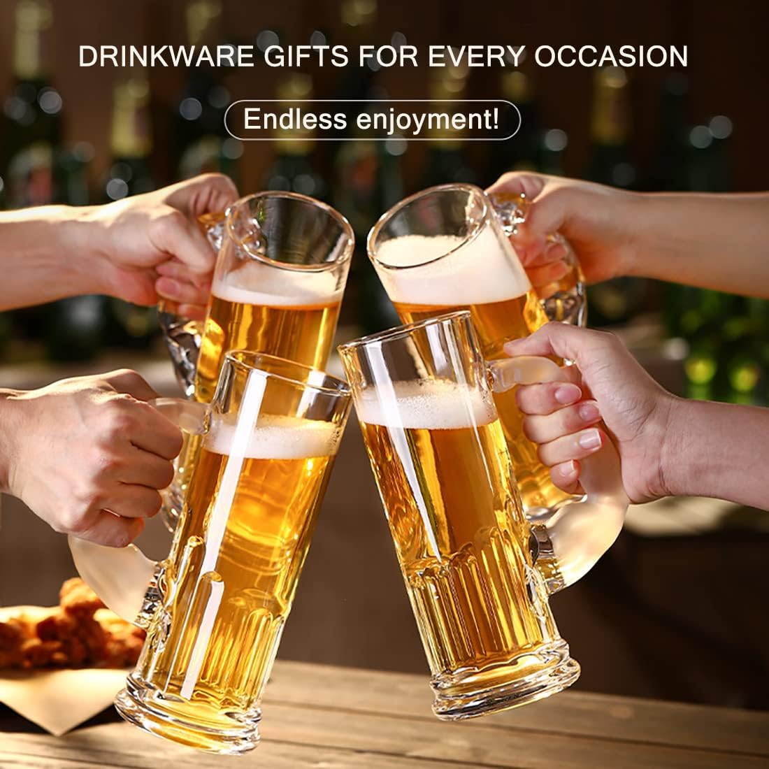 Muscle Beer Mug 600ml Set of 6