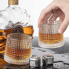 Spinning Glass Diamond 170ml Set of 6