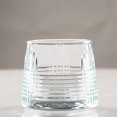 Spinning Glass Criss Cross Lines 170ml Set of 6