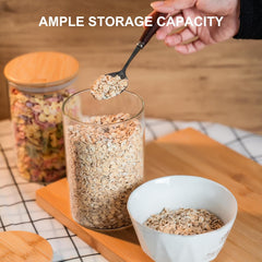 Round Glass Storage Jar with Wooden Lid 1050ml