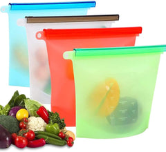 Silicone Food Storage Bags 1000ml Set of 5
