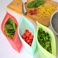 Silicone Food Storage Bags 1000ml Set of 5